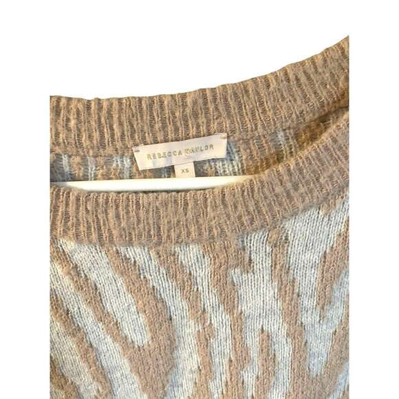 Rebecca Taylor Tiger Stripe Pullover Wool Blend Sweater XS - $375 Retail - Picture 7 of 7